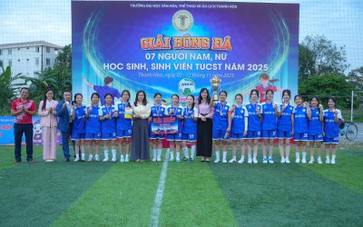 LỄ BẾ MẠC VÀ TRAO THƯỞNG GIẢI BÓNG ĐÁ 7 NGƯỜI NAM, NỮ HỌC SINH SINH VIÊN TUCST NĂM 2025